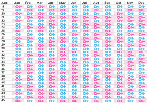 Birth Calendar  Girl on Free Online Gender Predictions  Boy Or Girl