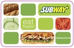 subway gift card