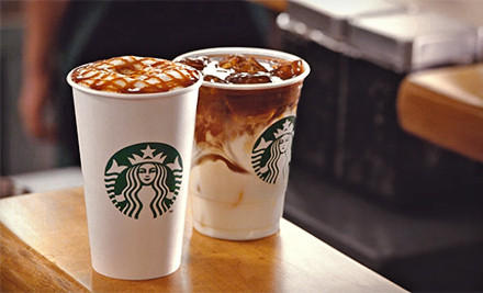 Starbucks Groupon - Half off Deal!  - BetweentheKids.com