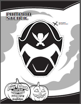 Power Rangers Halloween Pumpkin Stencils